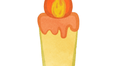 yellow and orange candle 01