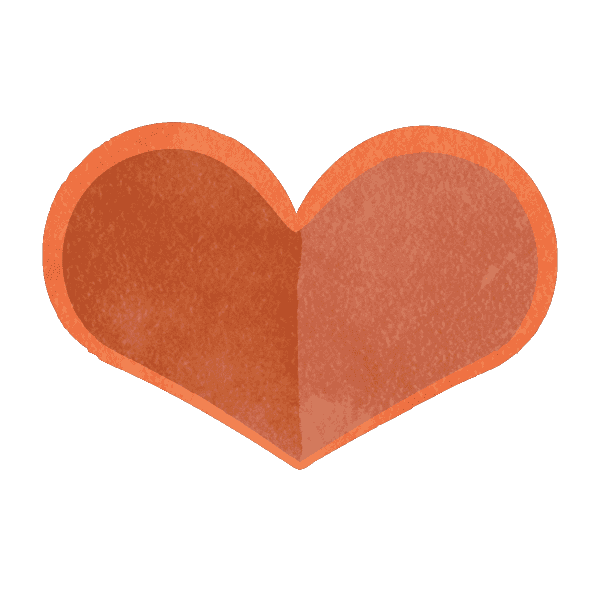 Icon Symbol Orange Heart 02