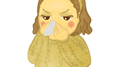 girl blowing her nose g