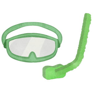 Snorkeling Goggles And Snorkeling Set 01 Green