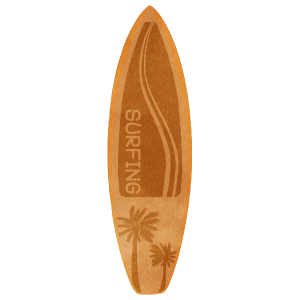Surfing Surfboard With Palm Tree And Surfing Text Design 01