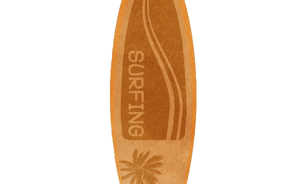 surfing surfboard with palm tree and surfing text design 01