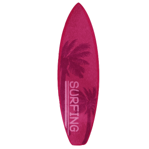 Surfing Surfboard With Palm Tree And Surfing Text Design 03