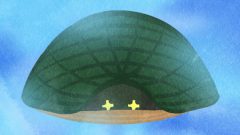 turtle character front view 02 hiding inside shell and trying get something