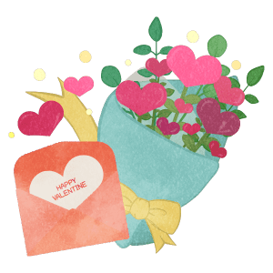 Valentines Day Heart Bouquet And Valentine Card 03