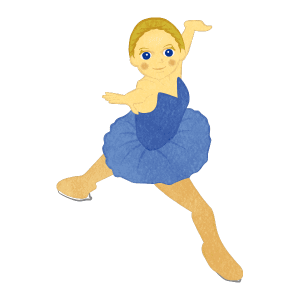 Figure Skate Girls In Cute Outfit A