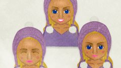 set of girl dressed warmly upper body