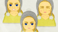 set of girl dressed warmly upper body a