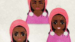 set of girl dressed warmly upper body d