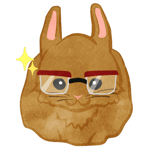 Netherland Dwarf Rabbit Wearing Glasses