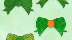set of saint patricks day ribbons