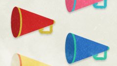 set of megaphones