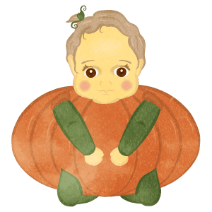 Girl Wearing A Pumpkin Costume 01g 02