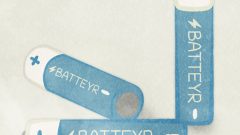 set of blue aa battery
