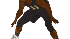 basketball player offence defence 01 b black uniform