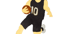 basketball stealing the ball g black uniform