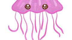 jellyfish 01 pink eyes sparkling