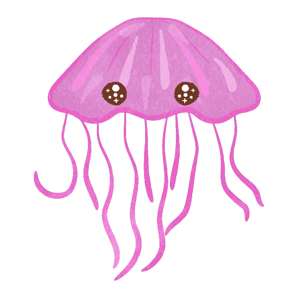 Jellyfish 01 Pink Eyes Sparkling