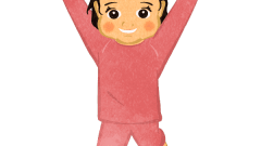 small girl with pajamas 01 c Hurray with a smile
