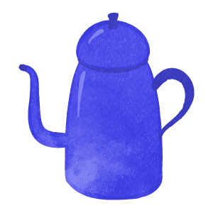 Tableware Blue Coffee Pot
