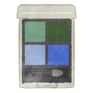 コスメティック アイシャドウ 4色 01 ブルーグリーンタイプ