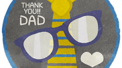 Fathers Day Icon symbol sticker round 03