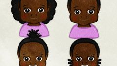 Little Girl With Various Hairstyle Variations B