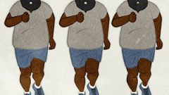 SPORTS Run Fat bearded mans marathon b