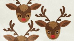 Christmas Red Nose Reindeer02 Face