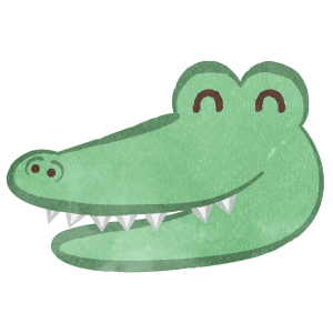 Animal Alligator02 Face Smile