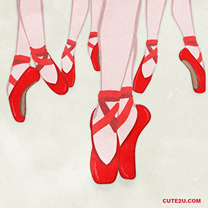 Ballet Feet In Pointe Shoes01 Red