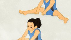 SPORTS Gymnastics A Girl Doing Stretching Exercisesc C