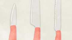 FOOD Cooking Utensils Knife Set01 Pink