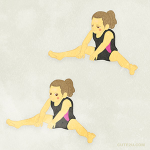 SPORTS Gymnastics A Girl Doing Stretching