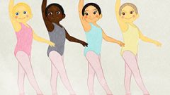 Ballet Lesson Basic Girls Practice Croisee Devant ABCG