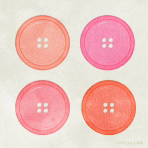 Clothes Button01 Pink