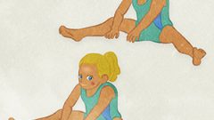SPORTS Gymnastics A Girl Doing Stretching Exercisesc H