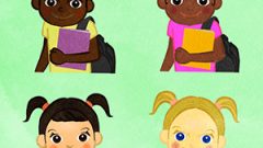 A Girl With Twin Tails Carrying A Backpack And A Aotebook