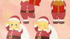 Christmas Children Santas Little Girl A
