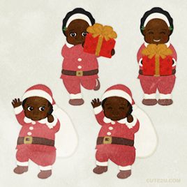 Christmas Children Santa's Little Girl B