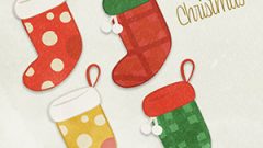 Christmas Socks02 Polka Dots Check