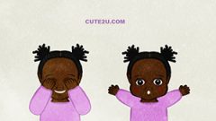 Girl Playing Peek A Boo01 B