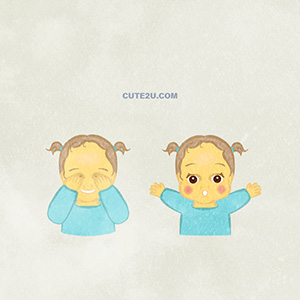 Girl Playing Peek A Boo01 G