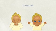 Girl Playing Peek A Boo01 H