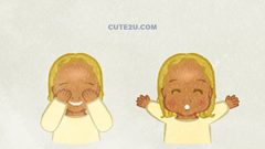 Girl Playing Peek A Boo02 H