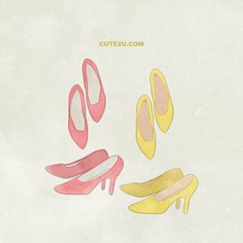 Shoes Pumps01 02 Yellow X Pink