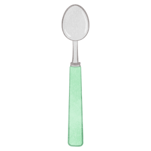Spoon And Fork And Knife Set 02 Green Spoon