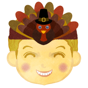Thanksgiving Boy Wearing A Turkey Mask A 04