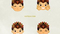 Thanksgiving Boy Wearing ATurkey Mask C