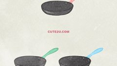 FOOD Cooking Utensils Frying Pan01 Black 01